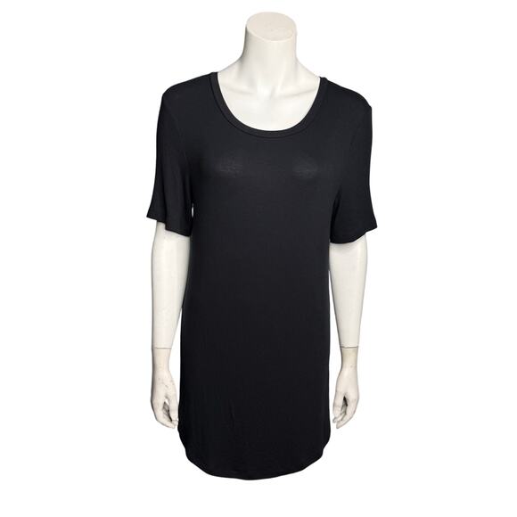 Universal Standard Scoop Neck Tee Women's Small 14-16 Black Modal Short Sleeve - Picture 5 of 5
